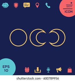 Phases of the moon - line icons