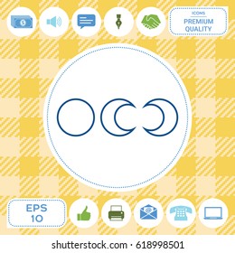 Phases of the moon - line icons