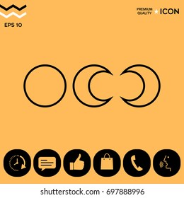 Phases of the moon - line icons