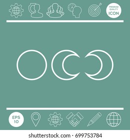 Phases of the moon - line icons