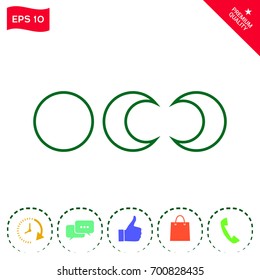 Phases of the moon - line icons