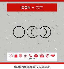 Phases of the moon - line icons