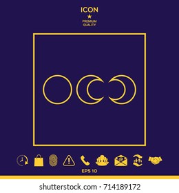 Phases of the moon - line icons
