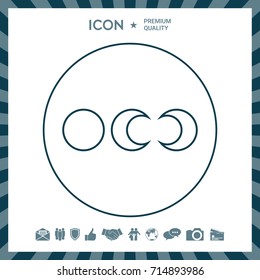 Phases of the moon - line icons