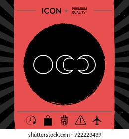 Phases of the moon - line icons
