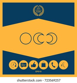 Phases of the moon - line icons