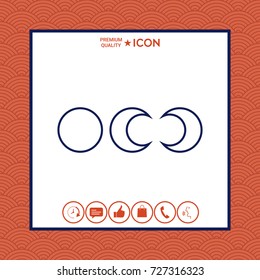 Phases of the moon - line icons