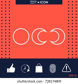 Phases of the moon - line icons