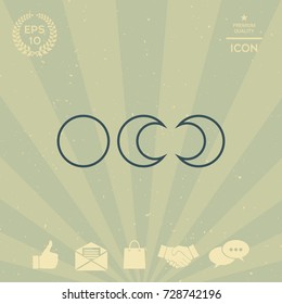 Phases of the moon - line icons