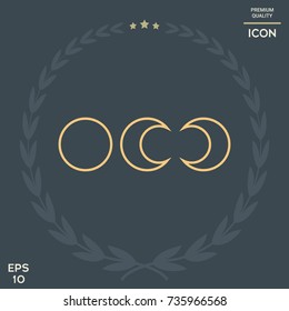 Phases of the moon - line icons
