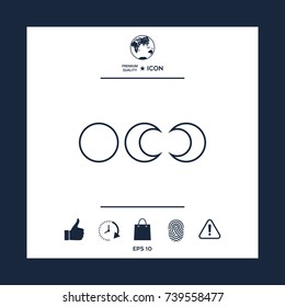Phases of the moon - line icons