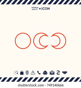 Phases of the moon - line icons