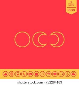 Phases of the moon - line icons