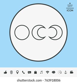 Phases of the moon - line icons