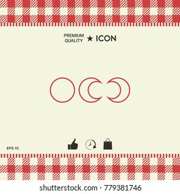 Phases of the moon - line icons
