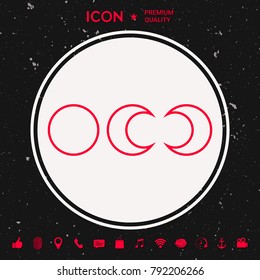 Phases of the moon - line icons