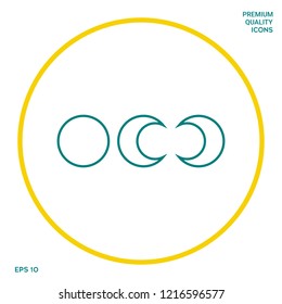 Phases of the moon - line icons. Graphic elements for your design
