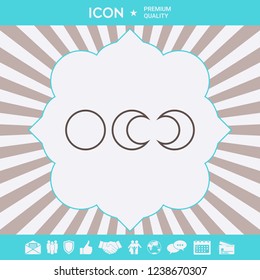 Phases of the moon - line icons. Graphic elements for your design