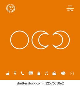 Phases of the moon - line icons. Graphic elements for your design