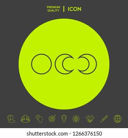 Phases of the moon - line icons. Graphic elements for your design