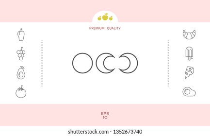 Phases of the moon - line icons. Graphic elements for your design