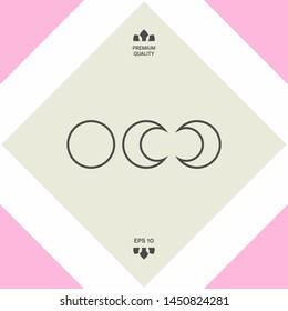 Phases of the moon - line icons. Graphic elements for your design