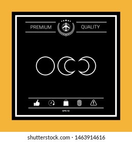 Phases of the moon - line icons. Graphic elements for your design