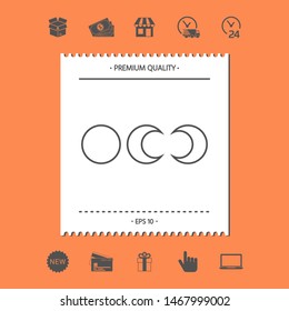 Phases of the moon - line icons. Graphic elements for your design