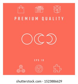 Phases of the moon - line icons. Graphic elements for your design
