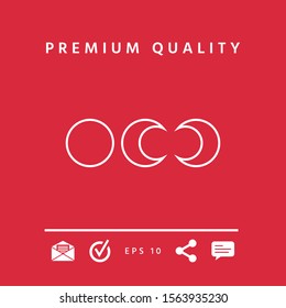 Phases of the moon - line icons. Graphic elements for your design