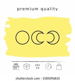 Phases of the moon - line icons. Graphic elements for your design