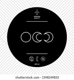 Phases of the moon - line icons. Graphic elements for your design