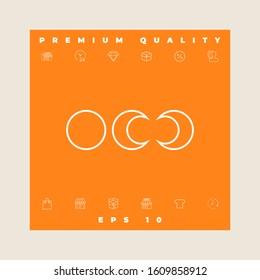 Phases of the moon - line icons. Graphic elements for your design