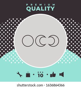Phases of the moon - line icons. Graphic elements for your design
