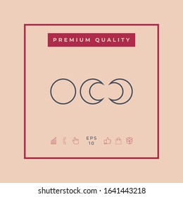 Phases of the moon - line icons. Graphic elements for your design