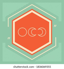 Phases of the moon - line icons. Graphic elements for your design