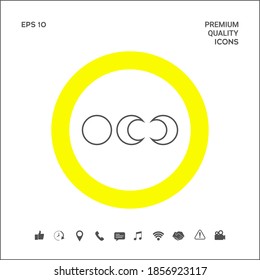 Phases of the moon - line icons. Graphic elements for your design