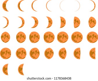 phases of the red moon set