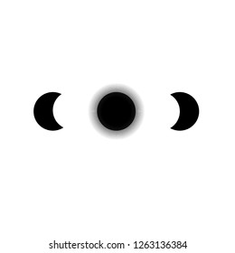 phases of solar and lunar eclipse . Vector.Solar Eclipse of the sun. illustration Vector EPS10.