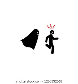 phasmophobia, fear icon on white background. Can be used for web, logo, mobile app, UI, UX