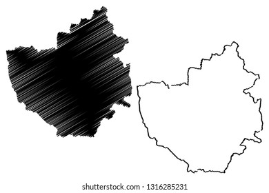 Phayao Province (Kingdom of Thailand, Siam, Provinces of Thailand) map vector illustration, scribble sketch Phayao map