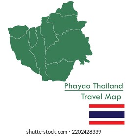 Phayao Province Map green map is one of the provinces of Thailand