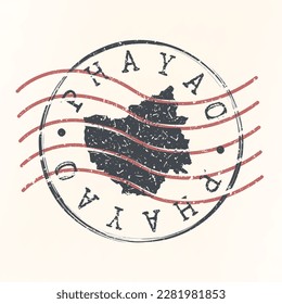 Phayao, Thailand Stamp Map Postal. Silhouette. Passport Round Design. Vector Icon. Design Retro Travel National Symbol.
