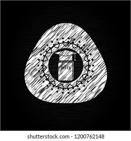 Phd thesis icon with chalkboard texture