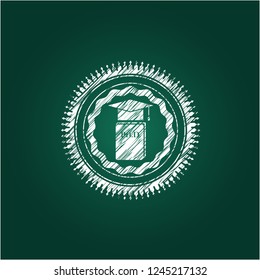 Phd thesis icon with chalkboard texture