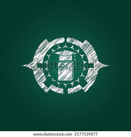 Phd thesis icon on chalkboard, vector illustration, pretty design. 