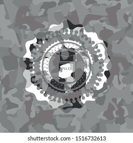 Phd thesis icon on grey camo pattern