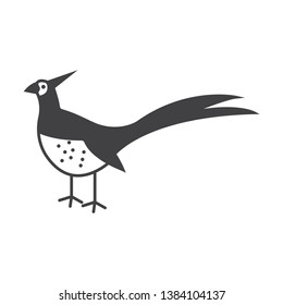 pheasant bird- vector sign symbol. pheasant illustration.