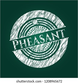 Pheasant with chalkboard texture