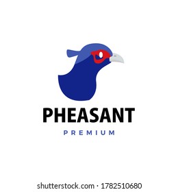 ilustración de vector de logotipo plano de faisán